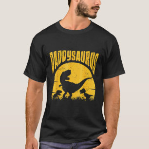Mens Fathers Day Dad Daddysaurus Dinosaur Daddy Re T-Shirt