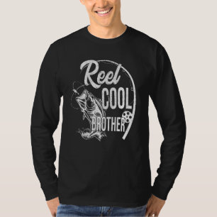 Mens Father's Day   Fishing Reel Cool Brother Fish T-Shirt