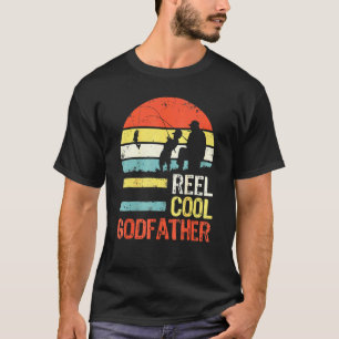 Mens Father's Day Fishing Reel Cool Godfather T-Shirt