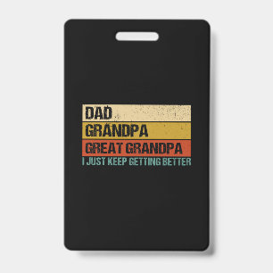 Mens Fathers Day Gift from Grandkids Dad Grandpa Badge
