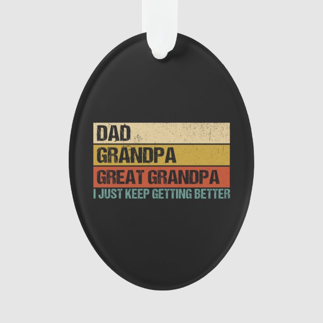 Mens Fathers Day Gift from Grandkids Dad Grandpa G Ornament (Front)