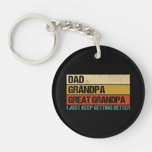 Mens Fathers Day Gift from Grandkids Dad Grandpa Keychain