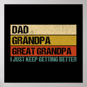 Mens Fathers Day Gift from Grandkids Dad Grandpa Poster