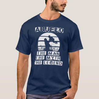 Mens Fathers Day Gift Tee Abuelo The Man The Myth