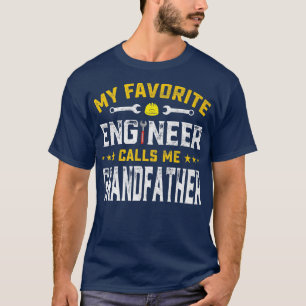 Mens Father's Day My Favourite Engineer Calls Me G T-Shirt