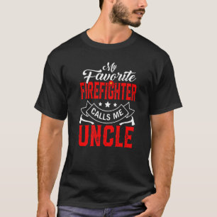 Mens Father's Day My Favourite Firefighter Calls M T-Shirt
