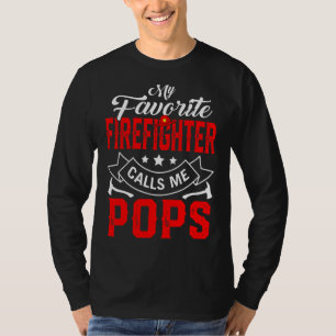Mens Father's Day My Favourite Firefighter Calls M T-Shirt