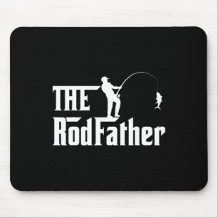 Men's Fathers Day Rod Father Fishing Funny Fathers Mouse Pad