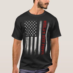 Mens Fathers Day World's Best Poppy Ever Us Fl T-Shirt