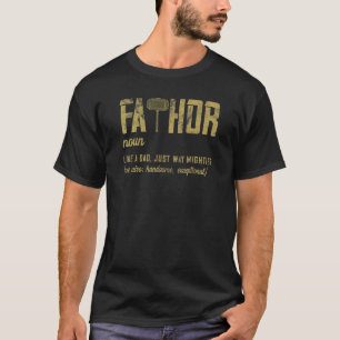 Mens Fathor Like Dad Just Way Mightier Father's Da T-Shirt