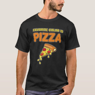 Mens Favourite Colour Is Pizza Pepperoni Carbohyd T-Shirt