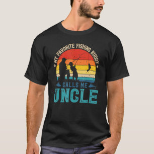 Mens Favourite Fishing Calls Me Uncle Fisherman Su T-Shirt