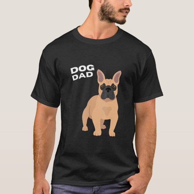 Mens Fawn French Bulldog Dog Dad Man T-Shirt (Front)