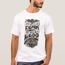 Men's Fearless Tiger Mountain Motivational White T