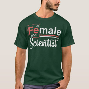 Mens Female Scientist Science Premium  T-Shirt