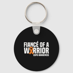 Mens Fiance Of A Warrior Orange Ribbon Rsdcrps Awa Keychain