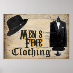 Men's Fine Clothing Poster