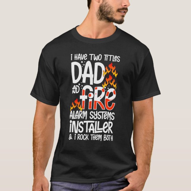 Mens Fire Alarm Installer Systems Technician House T-Shirt (Front)