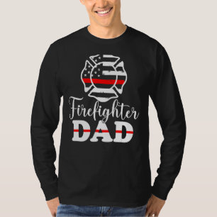 Mens Firefighter Dad Proud Fireman Father's Day Am T-Shirt