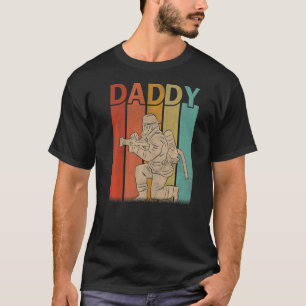 Mens Firefighter Retro Style Vintage Daddy Graphic T-Shirt