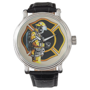 Men's Firefighter Watch in Full Gear with Maltese