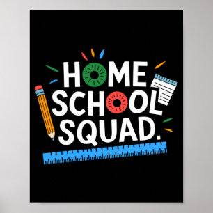 Mens first day of homeschool squad online learners poster