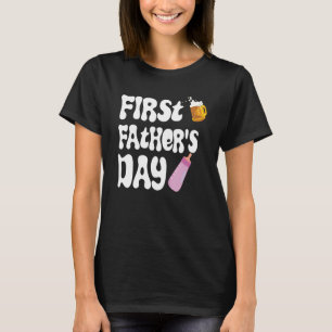 Mens First Father's Day Beer Baby Bottle Daddy 202 T-Shirt