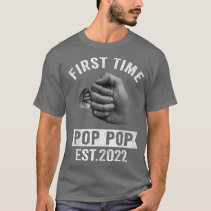 Mens First Time Pop Pop Est 2022 s, Pregnancy Anno T-Shirt