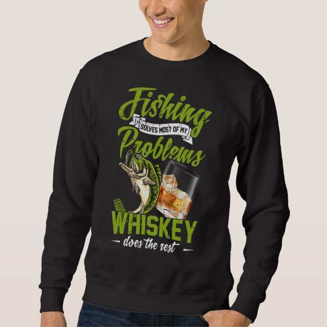 Mens Fisherman  Fishing Solves Most Of My Problems Sweatshirt (Front)
