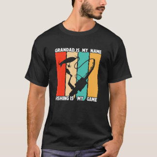 Mens Fishing Grandad Fathers Day Gift For Dad Fish T-Shirt