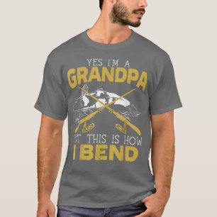 Mens Fishing Grandpa Fisher Hook Fisherman T-Shirt