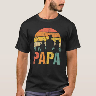 Mens Fishing Papa  Father's Day Fisherman Dad Gran T-Shirt