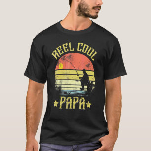 Mens  Fishing Reel Cool Papa T-Shirt