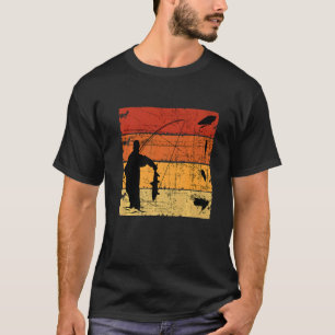 Men's Fishing Retro Fishing Fisherman Angel T-Shirt