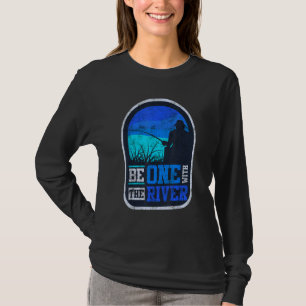 Mens Fly Fishing Be one with the River Angler Fly T-Shirt