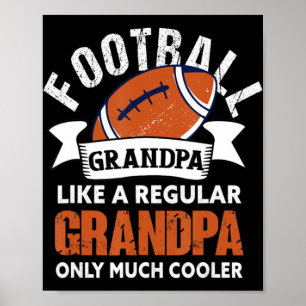 Mens Football Grandpa Fun Grandfather American Fo Poster