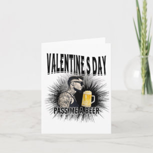 Mens For Anti Valentine’s Day Tattooed Single Man Card