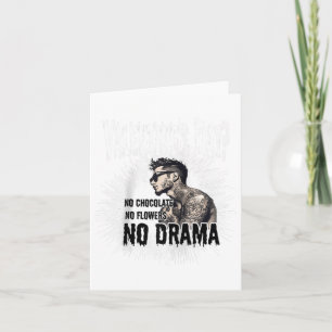 Mens For Anti Valentine’s Day Tattooed Single Man Card