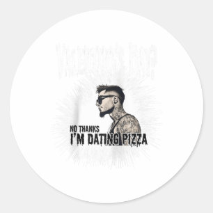 Mens For Anti Valentine’s Day Tattooed Single Man Classic Round Sticker