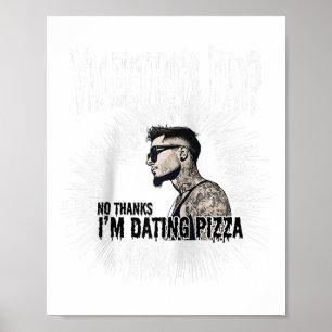 Mens For Anti Valentine’s Day Tattooed Single Man  Poster