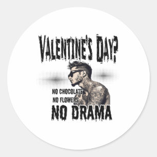 Mens For Tattooed Single Man Inked Man Anti Valent Classic Round Sticker