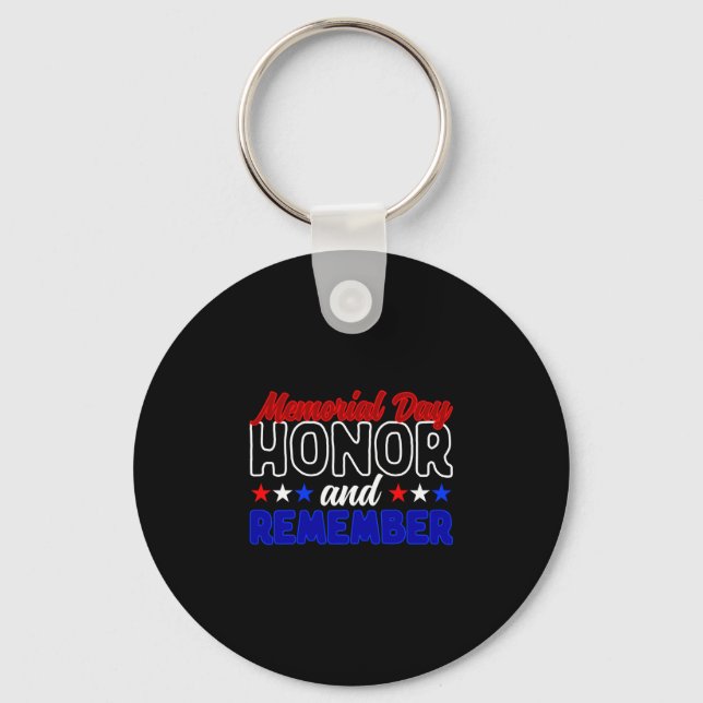 Mens forget veteran honour and remember memorial keychain (Front)