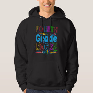 Mens Fourth Grade Rocks  Team 4th Grade Teacher Hoodie