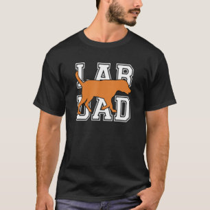 Mens Fox Red Lab Dad Labrador Retriever T-Shirt