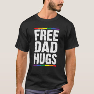 Mens Free Dad Hugs Lgbt Supports Happy Pride Month T-Shirt