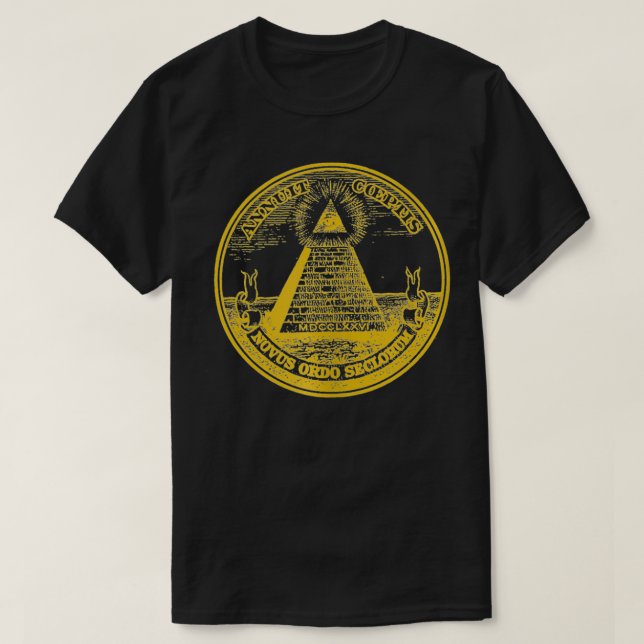 Mens Freemason  Illuminati All Seeing Eye Gift Mas T-Shirt (Design Front)