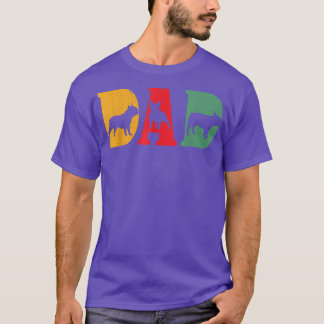 Mens French Bulldog dog pet owner DAD RETRO T-Shirt