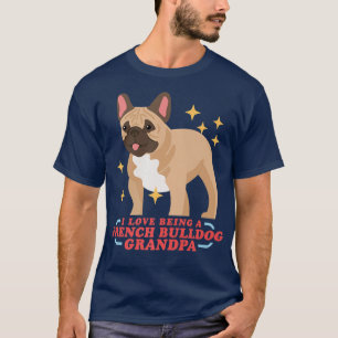 Mens French Bulldog Grandpa Dog Owner French Bull T-Shirt