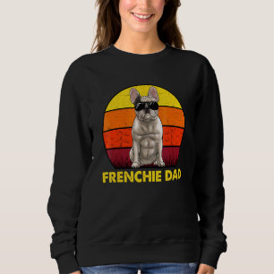 Mens Frenchie Dad Retro Sunset Sunglasses Men Fren Sweatshirt