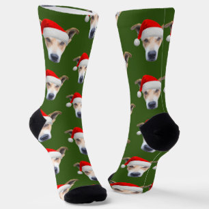 Mens Fun Custom Dog Photo Socks
